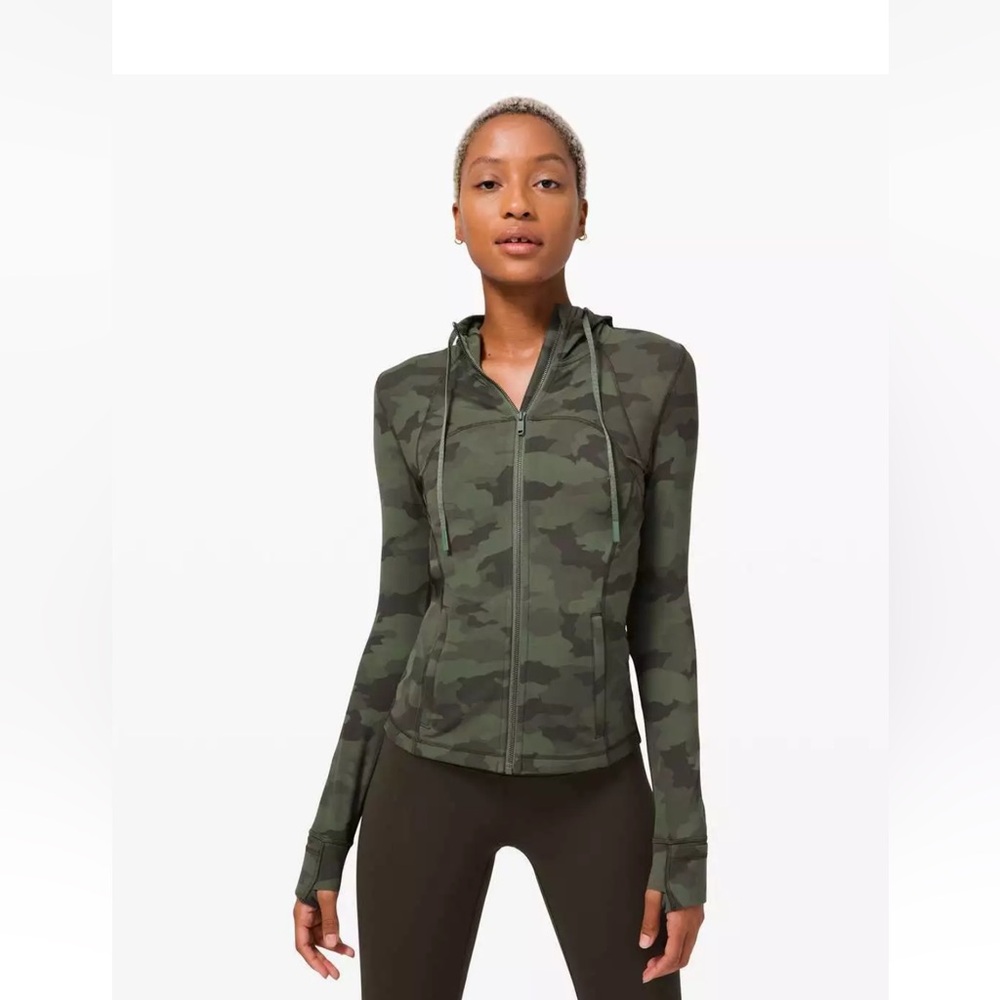 Lululemon Camo Hooded Define Jacket, Nulu fabric size 8